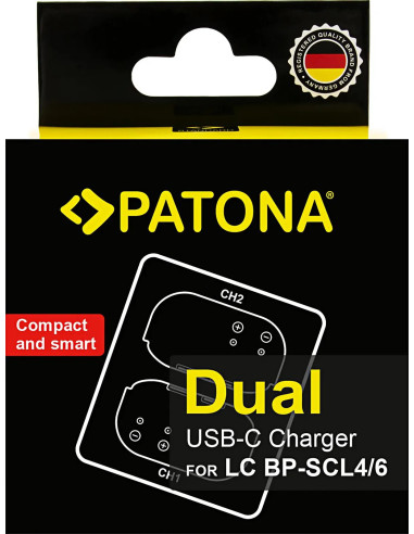 Double charger for Leica Q3 Q4 BP-SCL4 and BP-SCL6 included USB-C cable