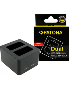 Double charger for Leica M10 M10P M10R 24003 BP-SCL5 included USB-C cable