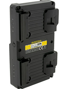 Hot Swap V-Mount Adapter for 2x V-Mount PATONA Nano Batteries incl. Charging Function D-TAP