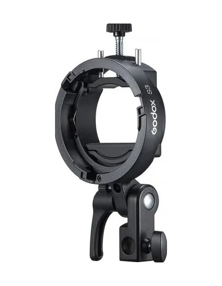 Speedlite S3 bracket for flash with Bowens attack