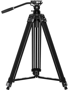 El-VT01 Broadcast tripod with video head on 75mm leveling base