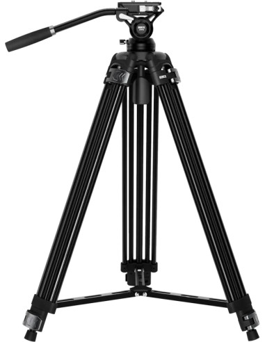 El-VT01 Broadcast tripod with video head on 75mm leveling base