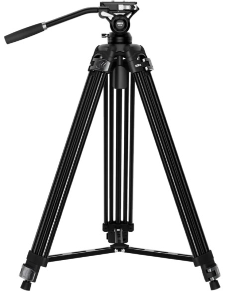 El-VT01 Broadcast tripod with video head on 75mm leveling base