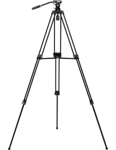 El-VT01 Broadcast tripod with video head on 75mm leveling base 2