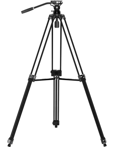El-VT01 Broadcast tripod with video head on 75mm leveling base