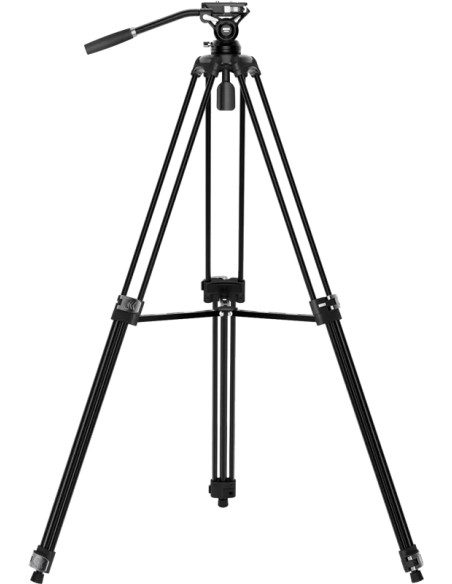 El-VT01 Broadcast tripod with video head on 75mm leveling base