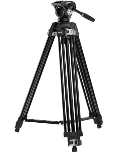 El-VT01 Broadcast tripod with video head on 75mm leveling base