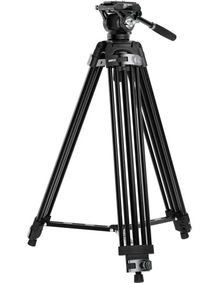 El-VT01 Broadcast tripod with video head on 75mm leveling base