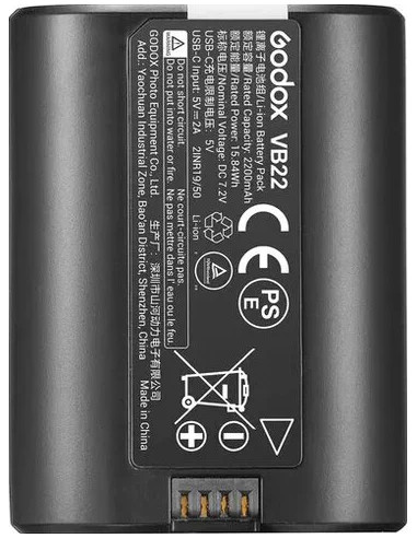 VB-22 battery for V480 and V1MID 2200mAh USB-C Upload