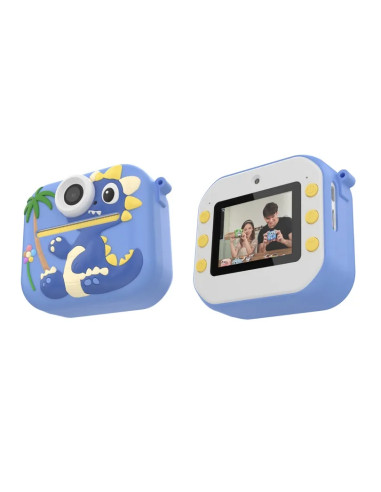 Instant LCD Camera 2.0 Dinosaur Thermal Paper Blue