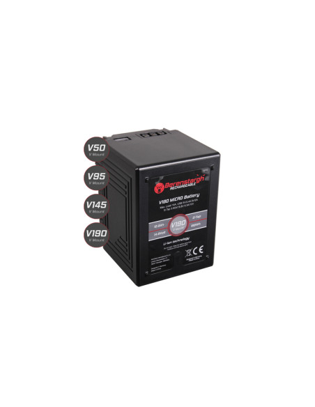 BERENSTARGH Micro V145 V-Mount Battery with 142WH 9600mAh 148V USB5V / 2.4A