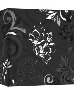 Umbria Black photo album and black portolist, white 30 sheets