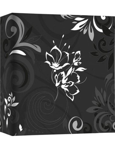 Umbria Black photo album and black portolist, white 30 sheets