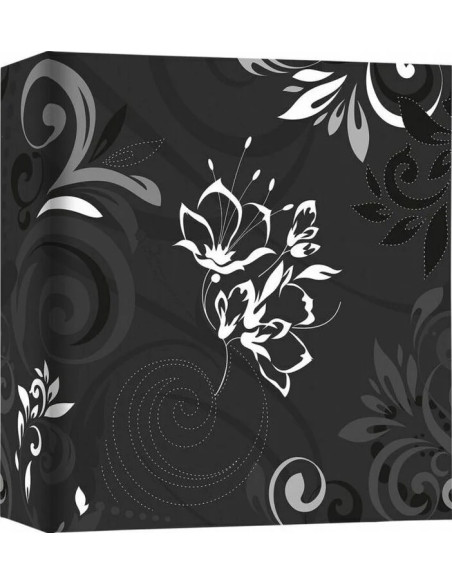 Umbria Black photo album and black portolist, white 30 sheets