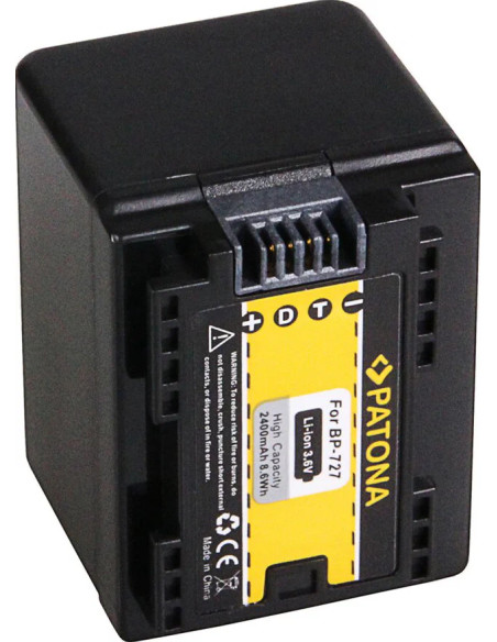1174 Battery for Canon BP-727, HR36 HF38 HF306 HFR46 HF48 HF406