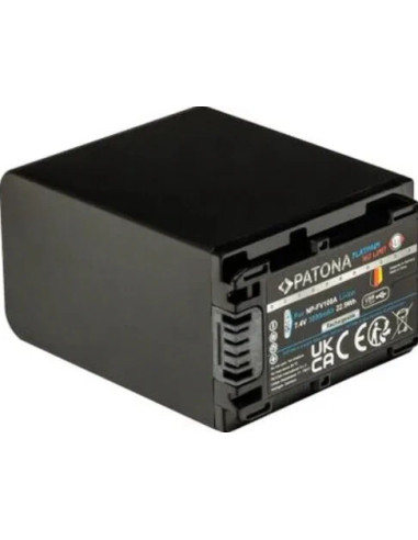 Platinum battery with USB-C input for Sony NP-FV100