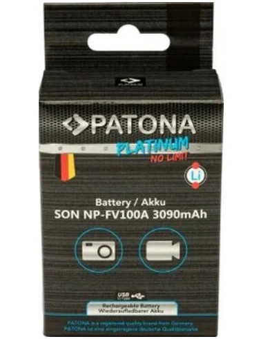 Platinum battery with USB-C input for Sony NP-FV100