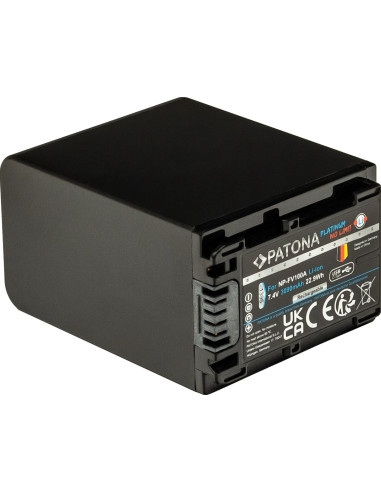 Platinum battery with USB-C input for Sony NP-FV100