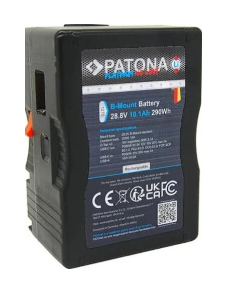 Platinum B-Mount battery with USB-C Input and 2xD-TAP 16V output