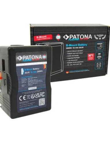 Platinum B-Mount battery with USB-C Input and 2xD-TAP 16V output