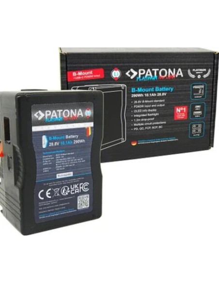 Platinum B-Mount battery with USB-C Input and 2xD-TAP 16V output