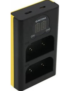 USB Dual LCD batteries charger for Olympus OM-1 BLX-1