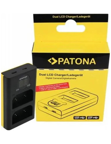 USB Dual LCD batteries charger for Olympus OM-1 BLX-1