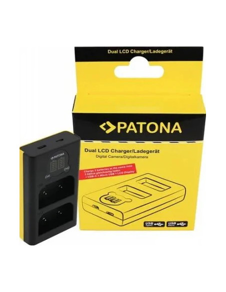 USB Dual LCD batteries charger for Olympus OM-1 BLX-1