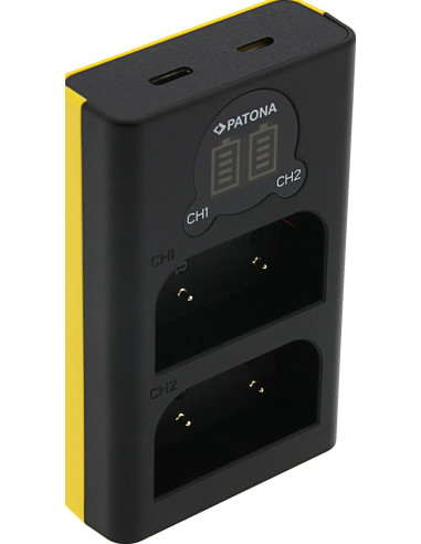 USB Dual LCD batteries charger for Olympus OM-1 BLX-1