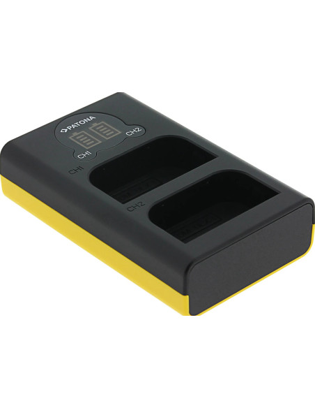USB Dual LCD batteries charger for Olympus OM-1 BLX-1