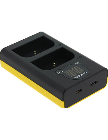USB Dual LCD batteries charger for Olympus OM-1 BLX-1