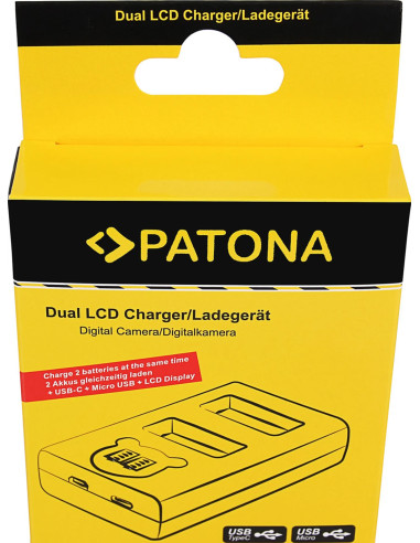 USB Dual LCD batteries charger for Olympus OM-1 BLX-1