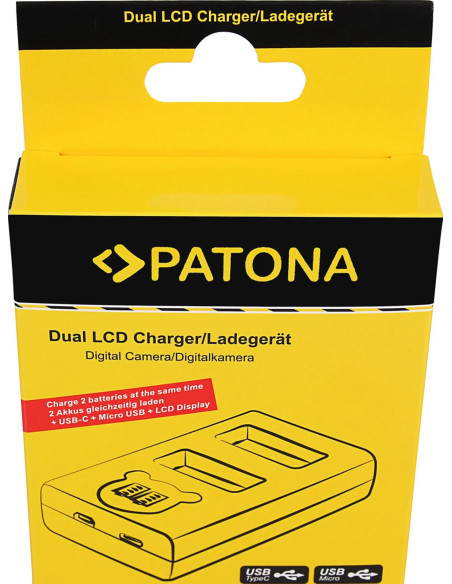 USB Dual LCD batteries charger for Olympus OM-1 BLX-1