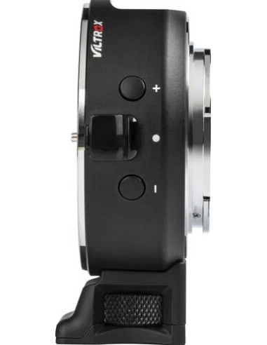 Auto focus adapter for Canon EF / EF-S optics on Sony E-mount with OLED display