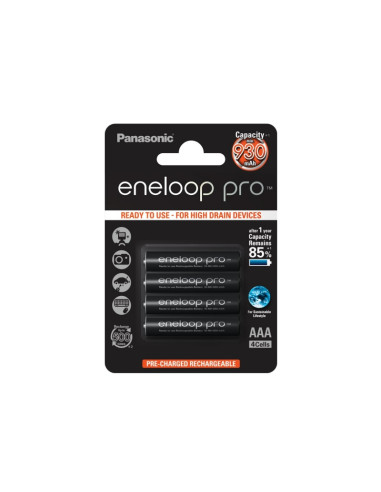 1x4 Panasonic Eneloop Pro Micro AAA 900 mAh