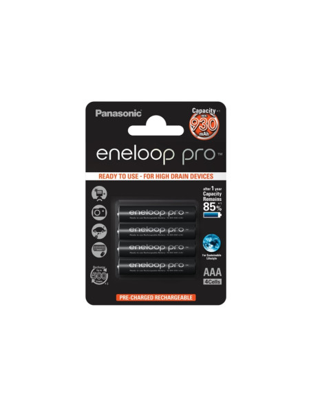 1x4 Panasonic Eneloop Pro Micro AAA 900 mAh