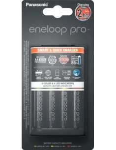 Quick Charger Eneloop battery charger + 4 AA 2500 mAh batteries