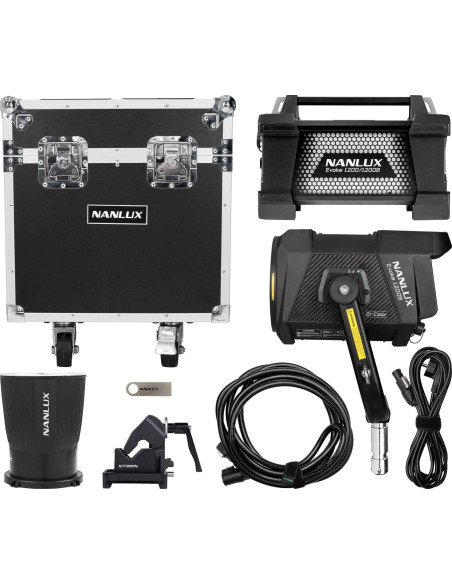 Evoke 1200B bicolor with Flight Case and Fresnel Lens