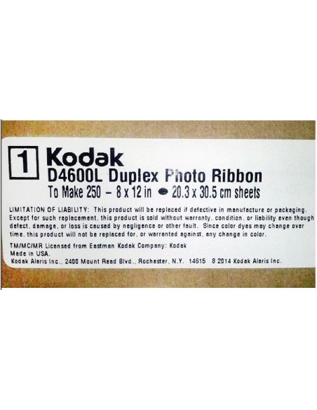 KODAK 1090893/1352459 Photo Ribbon 250fg 20x30 front / back x D4600 Duplex Media