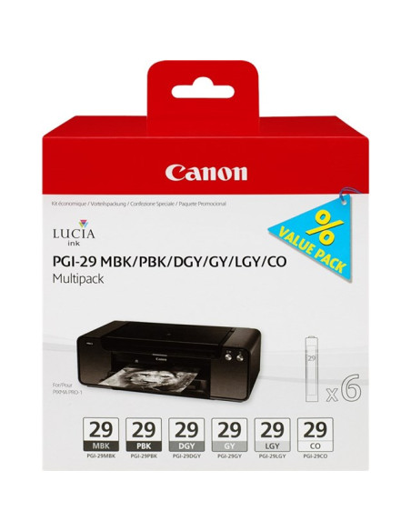 CANON PGI-29 MBK / PBK / DGY / GY / LGY / Co Multipack