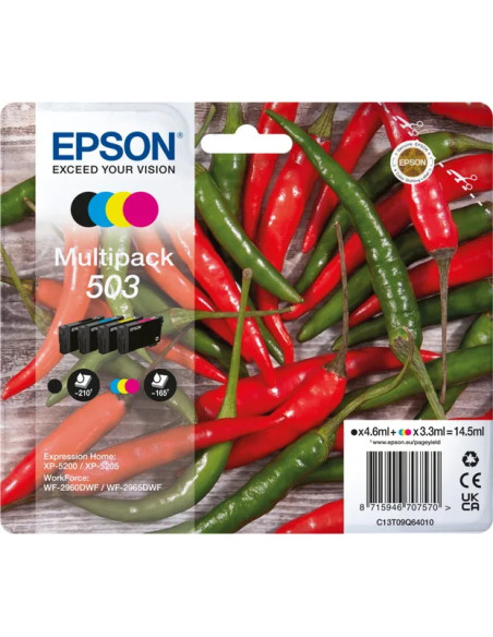 EPSON 503 Multipack 4 colors x XP-5200 / XP-5205 WF-2960DWF / WF-2965DWF