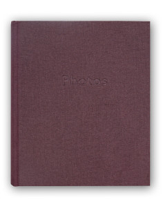 With tissue photo album and red portalistino