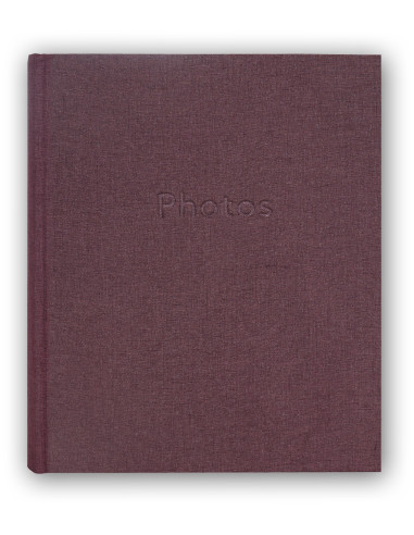 With tissue photo album and red portalistino