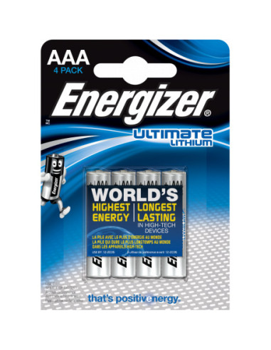 1x4 ENERGIZER Ultimate Lithium Micro AAA 1.5V