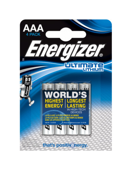 1x4 ENERGIZER Ultimate Lithium Micro AAA 1.5V