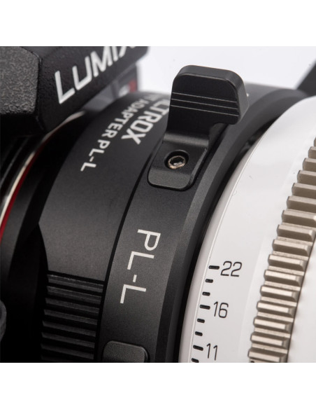 PL target adapter to L-Mount camera