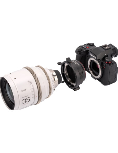 PL target adapter to L-Mount camera