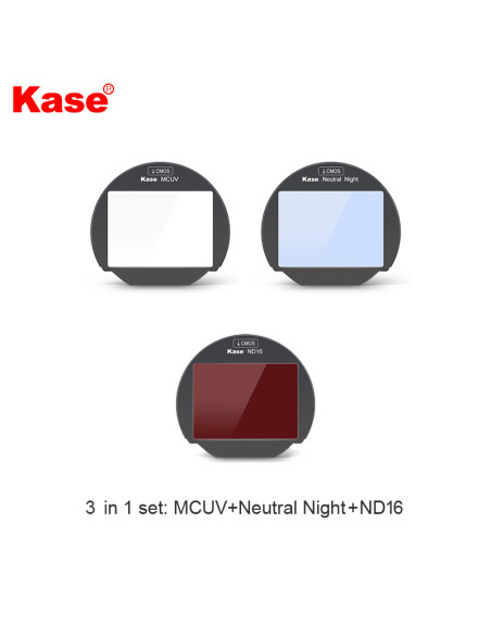 Clip filters set 3-in-1 MCUV / ND16 / Neutral night for Fuji X