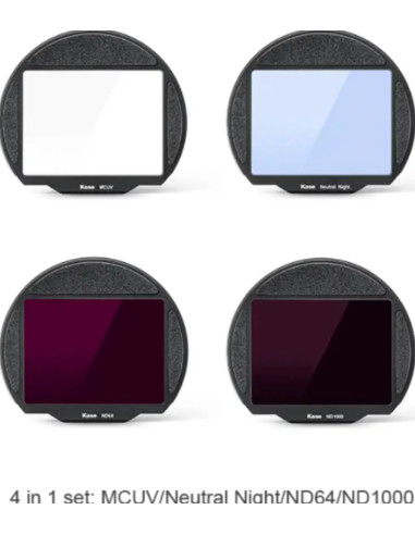 Clip Filter Set 4-in-1 MCUV / Neutral N / ND64 / ND1000 for Fuji GFX50 - GFX100