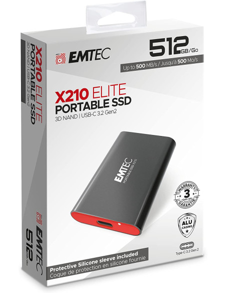 EMTEC SSD 3.2GEN2 X210 512GB Portable